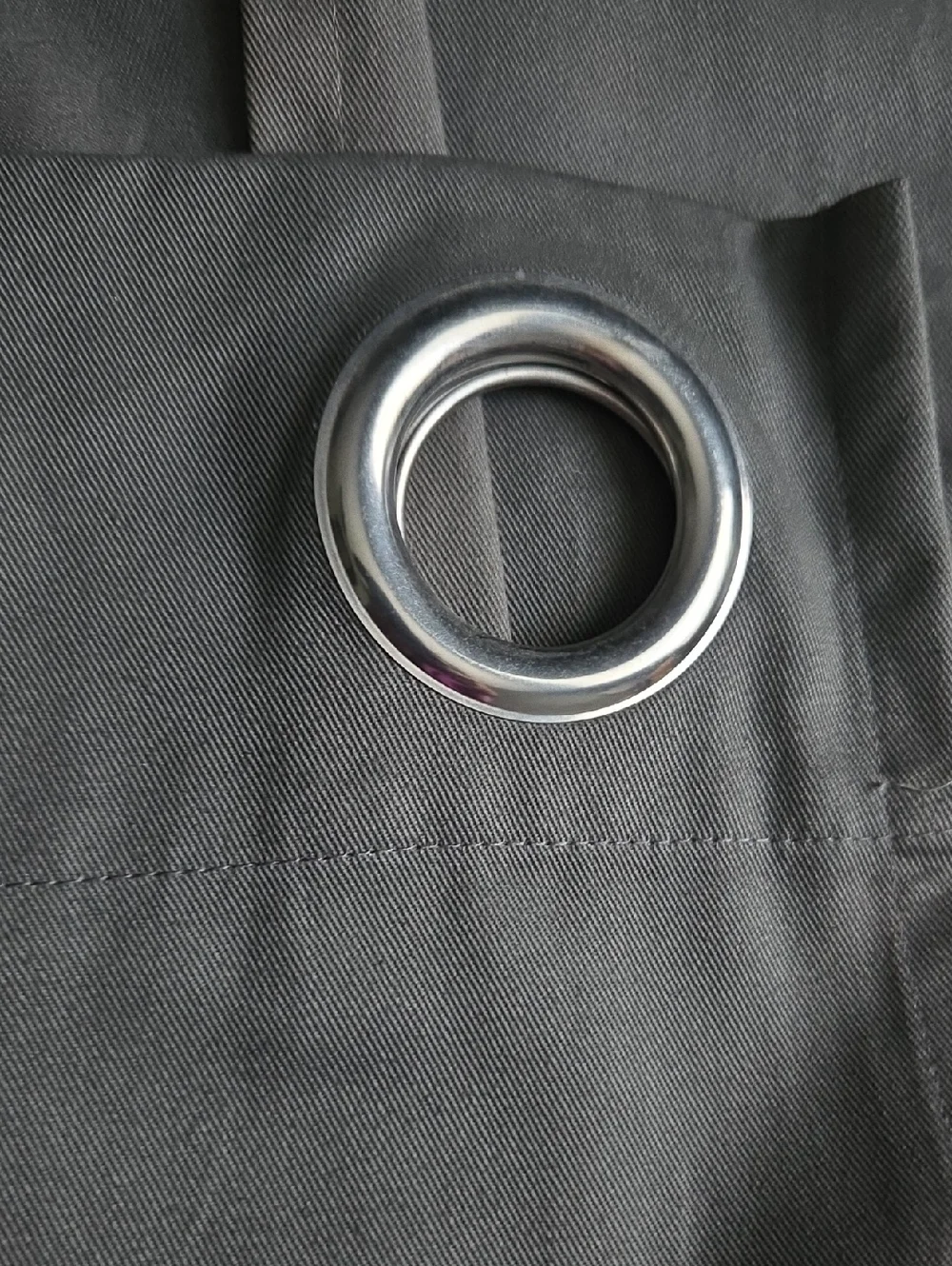 Grey Curtains, Grommet Top, 2 Panels, IKEA Brand, 100% Cotton, 57